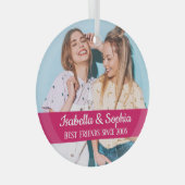 Beste Freunde für immer moderne BESTE FREUNDIN Fot Ornament Aus Glas (Vorderseite Rechts)
