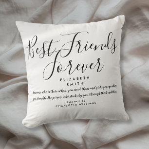 Beste Freunde für immer Moderne elegante Schriftzi Kissen