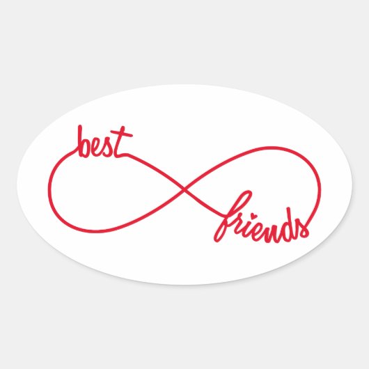 Beste Freunde für immer Ovaler Aufkleber (Vorderseite)