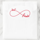 Beste Freunde für immer Ovaler Aufkleber (Tasche)