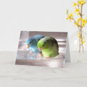Beste Freunde für immer Parrotlet Vogel-Gruß-Karte Karte (Gelbe Blume)