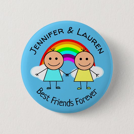 Beste Freunde für immer Personalisiert Button (Vorderseite)