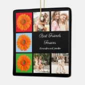 Beste Freunde für immer personalisierte Foto-Colla Keramikornament (Links)