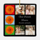 Beste Freunde für immer personalisierte Foto-Colla Keramikornament (Rückseite)