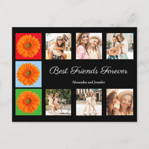 Beste Freunde für immer personalisierte Foto-Colla Postkarte