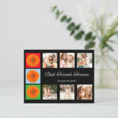 Beste Freunde für immer personalisierte Foto-Colla Postkarte (Stehend Vorderseite)