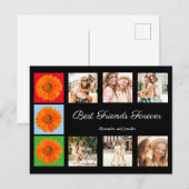 Beste Freunde für immer personalisierte Foto-Colla Postkarte (Vorne/Hinten)