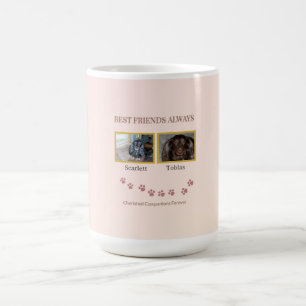 Beste Freunde für immer Pfotenabdruck Kaffeetasse