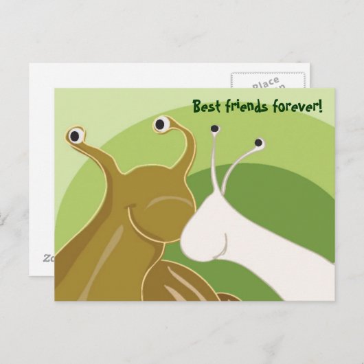 Beste Freunde für immer Postkarte (Vorne/Hinten)