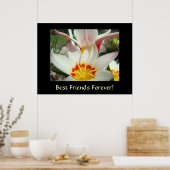 BESTE FREUNDE FÜR IMMER! Tulip Blume Kunstdrucke Poster (Küche)