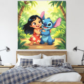 Beste Freunde fürs Leben – Lilo & Stitch1 Leinwanddruck (Insitu (Schlafzimmer))