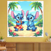 Beste Freunde fürs Leben – Lilo & Stitch1 Leinwanddruck (Insitu (Wohnzimmer))