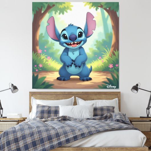 Beste Freunde fürs Leben – Lilo & Stitch1 Leinwanddruck (Insitu (Schlafzimmer))