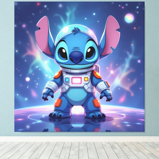 Beste Freunde fürs Leben – Lilo & Stitch1 Leinwanddruck (Insitu (Holzboden))