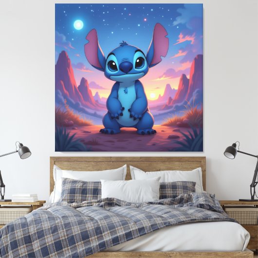 Beste Freunde fürs Leben – Lilo & Stitch1 Leinwanddruck (Insitu (Schlafzimmer))