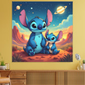 Beste Freunde fürs Leben – Lilo & Stitch1 Leinwanddruck (Insitu (Wohnzimmer))