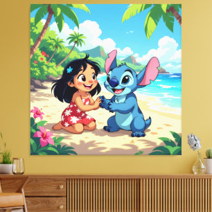 Beste Freunde fürs Leben – Lilo & Stitch1 Leinwanddruck
