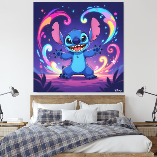 Beste Freunde fürs Leben – Lilo & Stitch1 Leinwanddruck (Insitu (Schlafzimmer))
