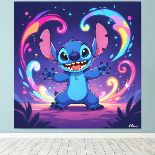 Beste Freunde fürs Leben – Lilo & Stitch1 Leinwanddruck (Insitu (Holzboden))