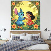 Beste Freunde fürs Leben – Lilo & Stitch1 Leinwanddruck (Insitu (Schlafzimmer))