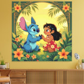 Beste Freunde fürs Leben – Lilo & Stitch1 Leinwanddruck (Insitu (Wohnzimmer))