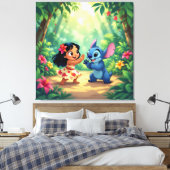 Beste Freunde fürs Leben – Lilo & Stitch1 Leinwanddruck (Insitu (Schlafzimmer))