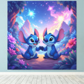 Beste Freunde fürs Leben – Lilo & Stitch1 Leinwanddruck (Insitu (Holzboden))