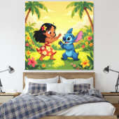 Beste Freunde fürs Leben – Lilo & Stitch1 Leinwanddruck (Insitu (Schlafzimmer))
