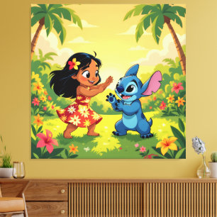 Beste Freunde fürs Leben – Lilo & Stitch1 Leinwanddruck