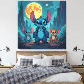 Beste Freunde fürs Leben – Lilo & Stitch1 Leinwanddruck (Insitu (Schlafzimmer))