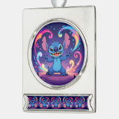 Beste Freunde fürs Leben – Lilo & Stitch Banner-Ornament Silber (Links)