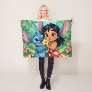 Beste Freunde fürs Leben – Lilo & Stitch   Fleecedecke