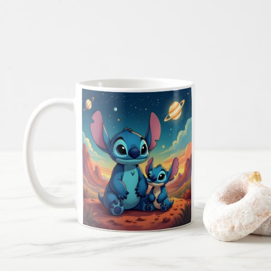 Beste Freunde fürs Leben – Lilo & Stitch Kaffeetasse (Mit Donut)
