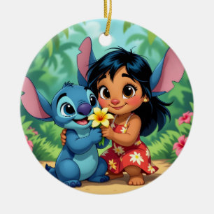 Beste Freunde fürs Leben – Lilo & Stitch   Keramik Ornament