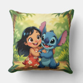 Beste Freunde fürs Leben – Lilo & Stitch Kissen (Vorderseite)