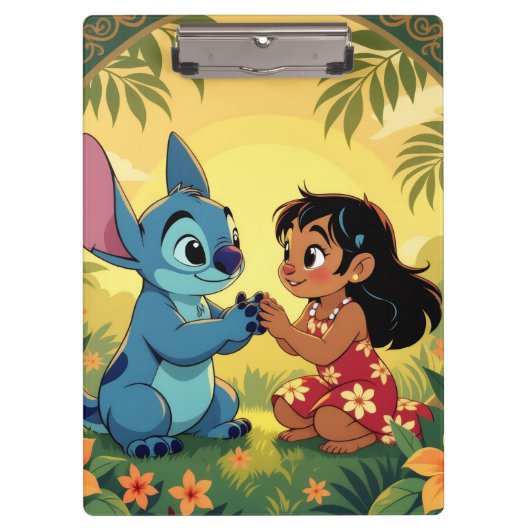 Beste Freunde fürs Leben – Lilo & Stitch Klemmbrett (Vorderseite)