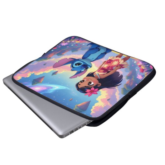 Beste Freunde fürs Leben – Lilo & Stitch Laptopschutzhülle (Vorne Knopf)