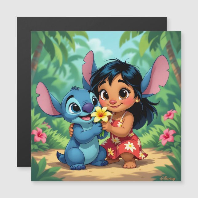 Beste Freunde fürs Leben – Lilo & Stitch   Magnetkarte (Vorne/Hinten)