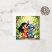 Beste Freunde fürs Leben – Lilo & Stitch Mitteilungskarte (Vorderseite/Rückseite Beispiel)