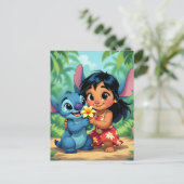 Beste Freunde fürs Leben – Lilo & Stitch   Postkarte (Stehend Vorderseite)