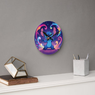 Beste Freunde fürs Leben – Lilo & Stitch Runde Wanduhr