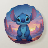 Beste Freunde fürs Leben – Lilo & Stitch   Rundes Kissen (Rückseite)