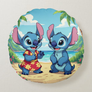 Beste Freunde fürs Leben – Lilo & Stitch   Rundes Kissen
