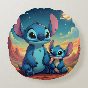 Beste Freunde fürs Leben – Lilo & Stitch   Rundes Kissen