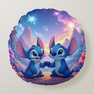 Beste Freunde fürs Leben – Lilo & Stitch   Rundes Kissen