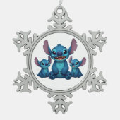 Beste Freunde fürs Leben – Lilo & Stitch Schneeflocken Zinn-Ornament (Vorderseite)