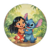 Beste Freunde fürs Leben – Lilo & Stitch Schneidebrett (Vorderseite)