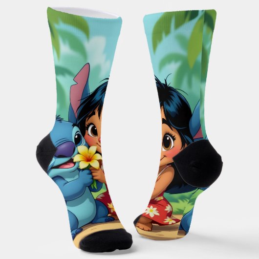 Beste Freunde fürs Leben – Lilo & Stitch   Socken (Gewinkelt)