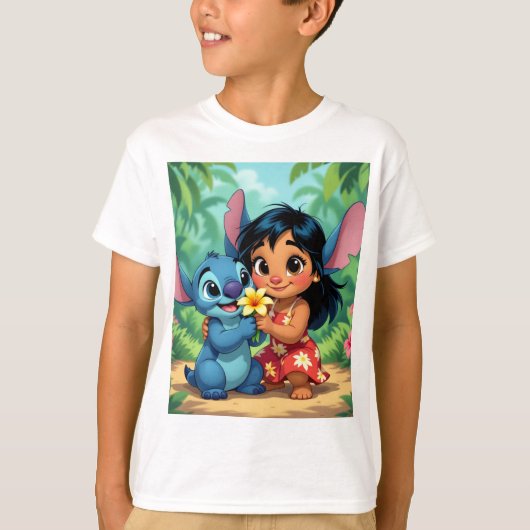Beste Freunde fürs Leben – Lilo & Stitch   T-Shirt (Vorderseite)