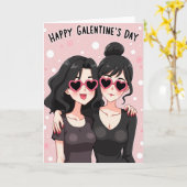 Beste Freunde Galentines Day Karte (Gelbe Blume)